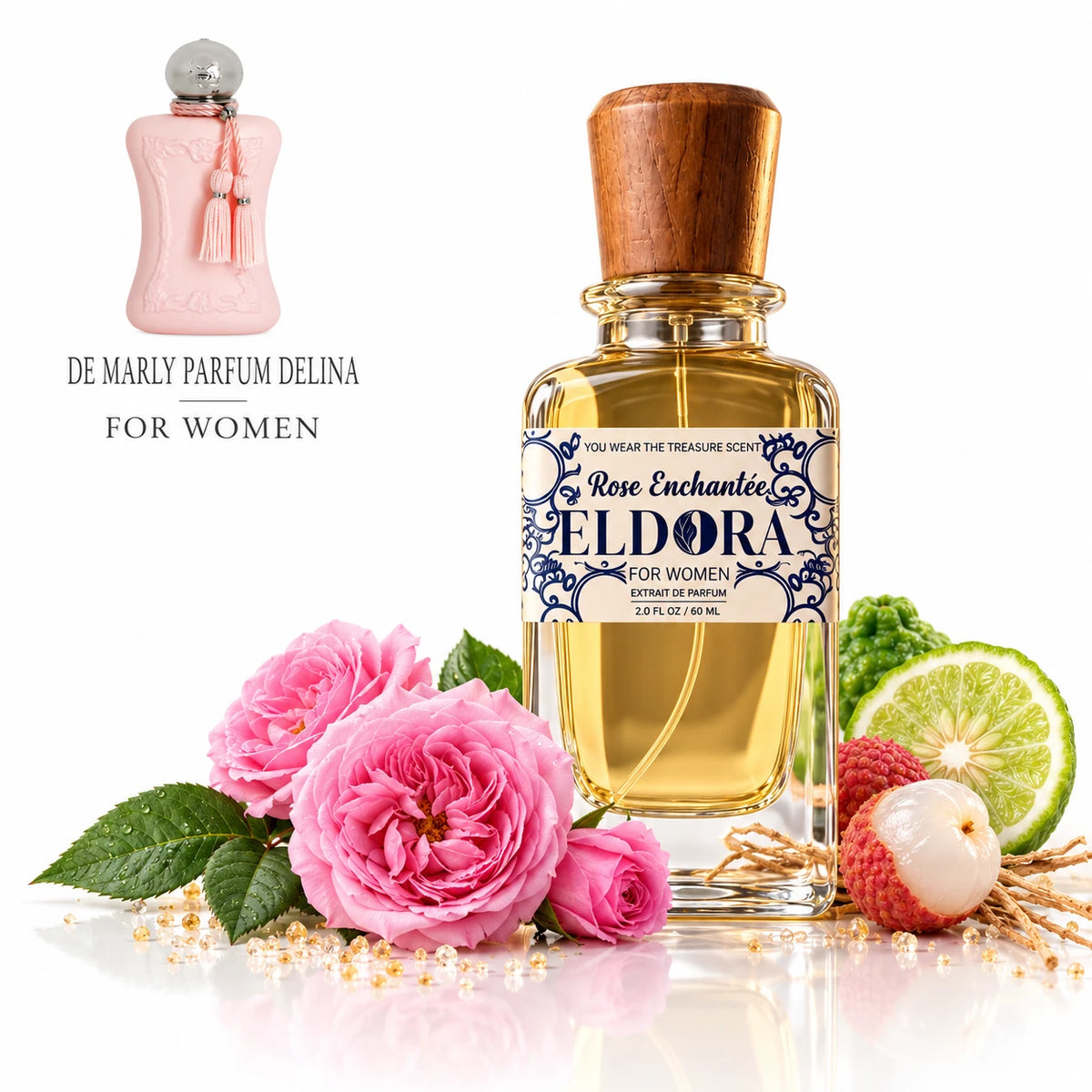 Rose Enchantée by Eldora - Extrait de Parfum inspired by Delina (Parfums de Marly)